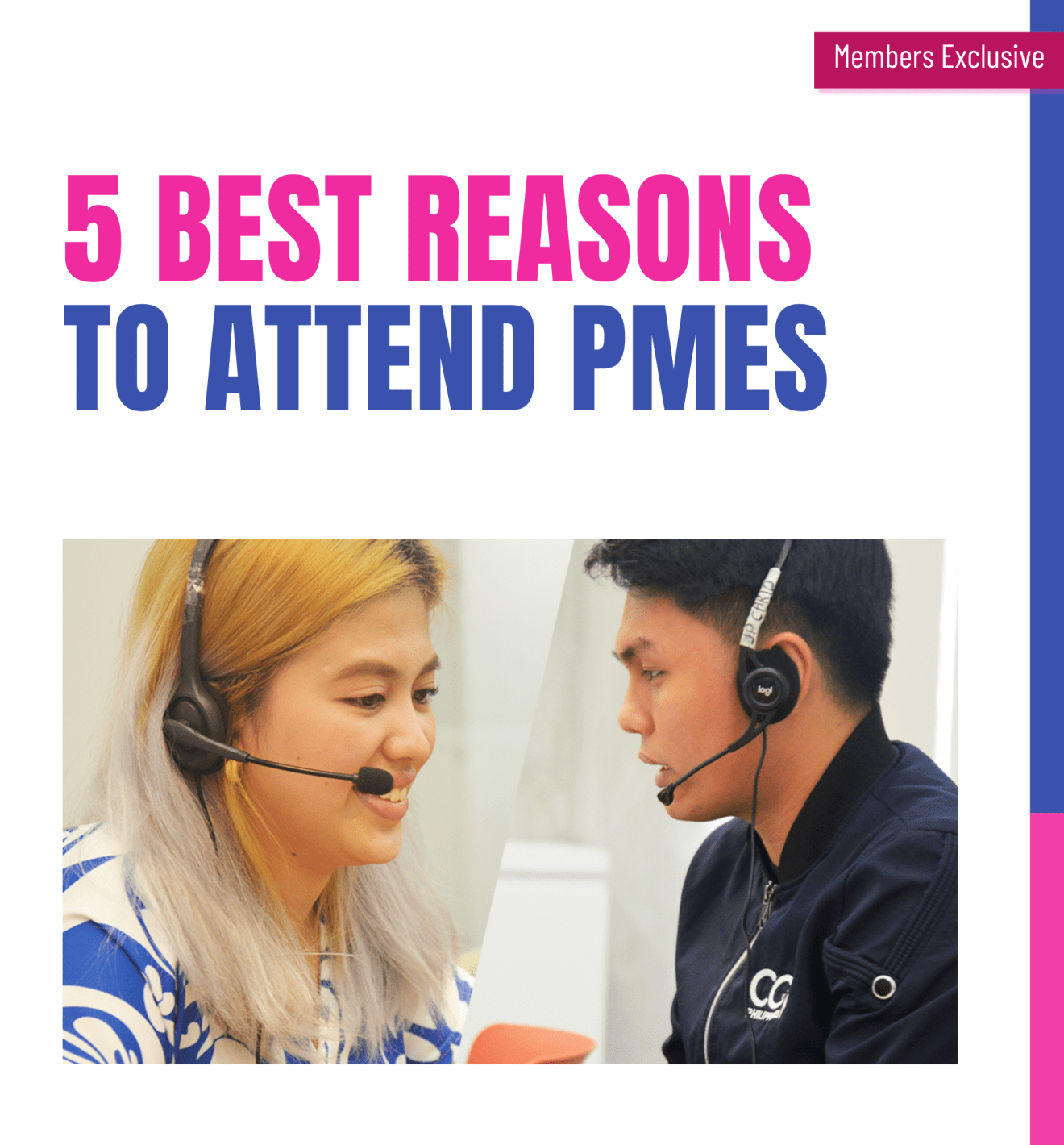 5 BEST REASONS TO ATTEND PMES